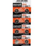 Buttoncell Maxell LR44 Τεμ. 10 με Διάτρητη Συσκευασία