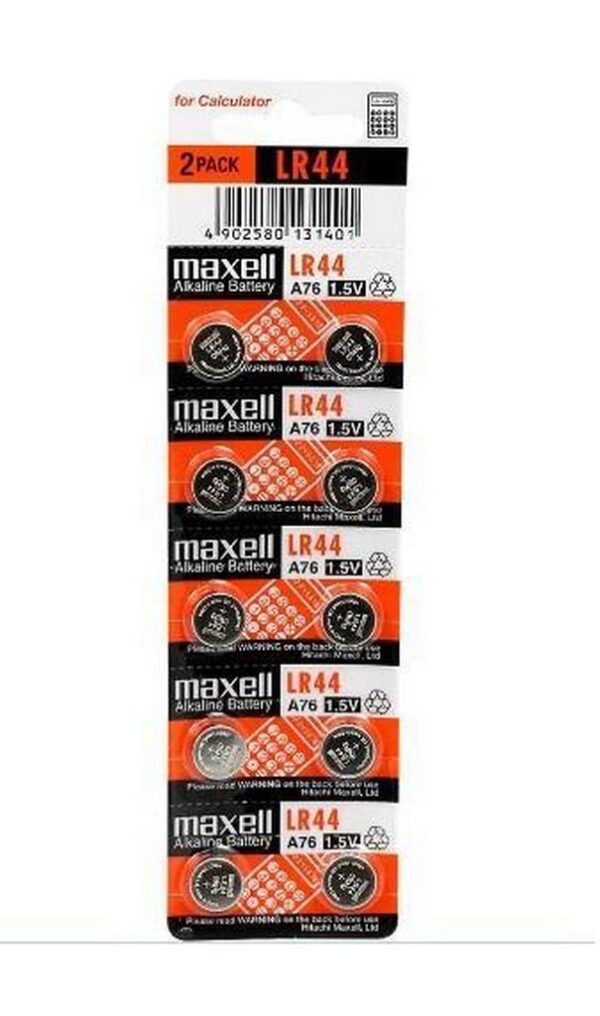 Buttoncell Maxell LR44 Τεμ. 10 με Διάτρητη Συσκευασία