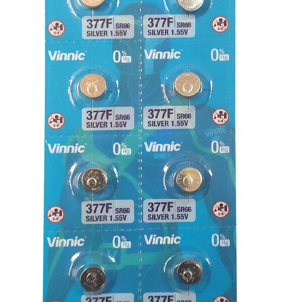 Buttoncell Vinnic 377-376 SR626SW SR626W SR66 LR626 Τεμ. 10 με Διάτρητη Συσκευασία