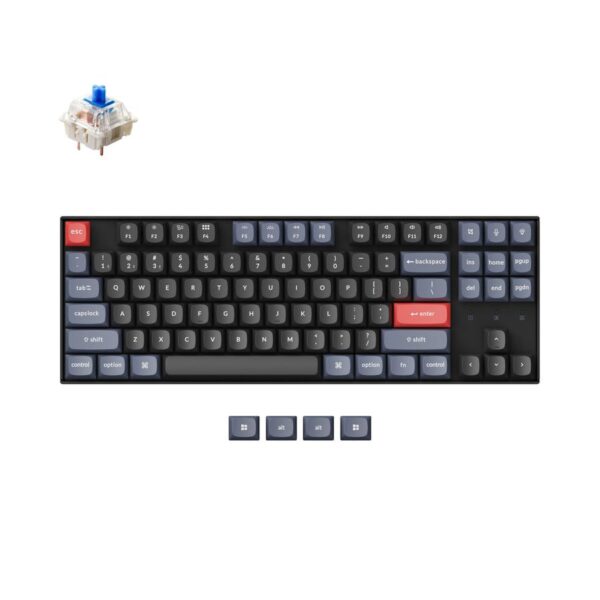 Keychron K8 Pro (K8P-H2) QMK/VIA Wireless Mechanical Keyboard Blue Switch (Hot-Swap) 80% Us Layout