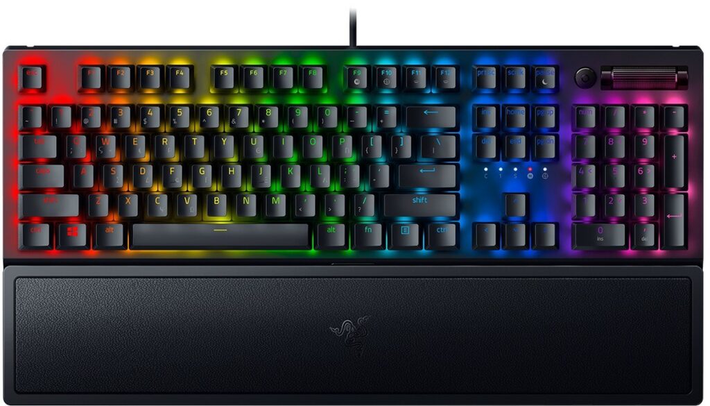 Razer BLACKWIDOW V3 - Mechanical Keyboard (Green Switch) - Wrist Rest - GR Layout