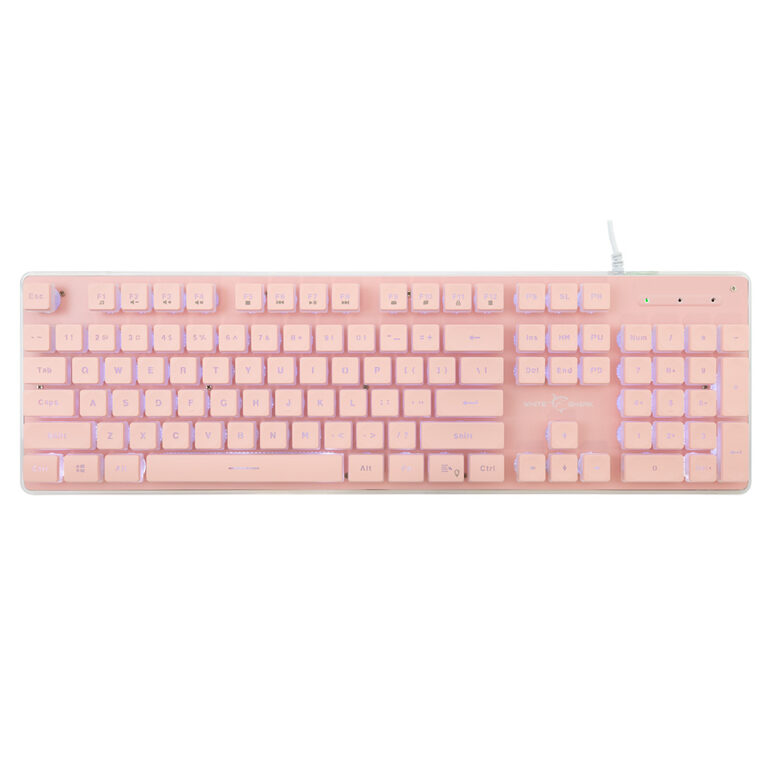 WHITE SHARK LED KEYBOARD GK-003441 TACHI US LAYOUT PINK