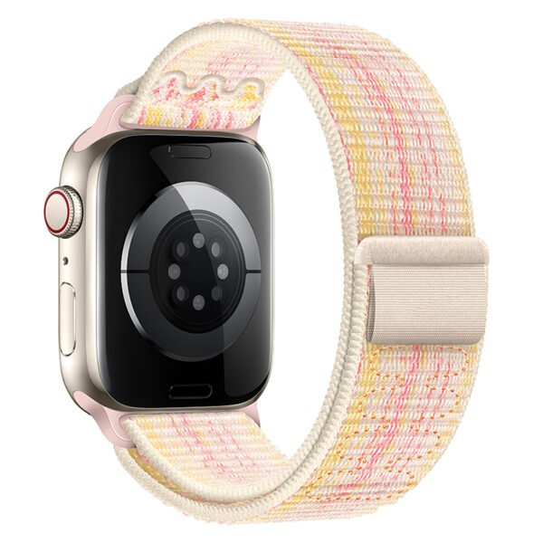 Watchband Hoco WA25 38/40/41mm Nylon Strap για Apple Watch series 1/2/3/4/5/6/7/8/9/SE/SE2 Starlight and Pink