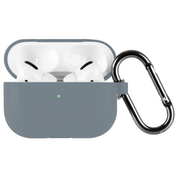 Θήκη Σιλικόνης Goospery για Airpods Pro Σκούρο Γκρι με Γάντζο