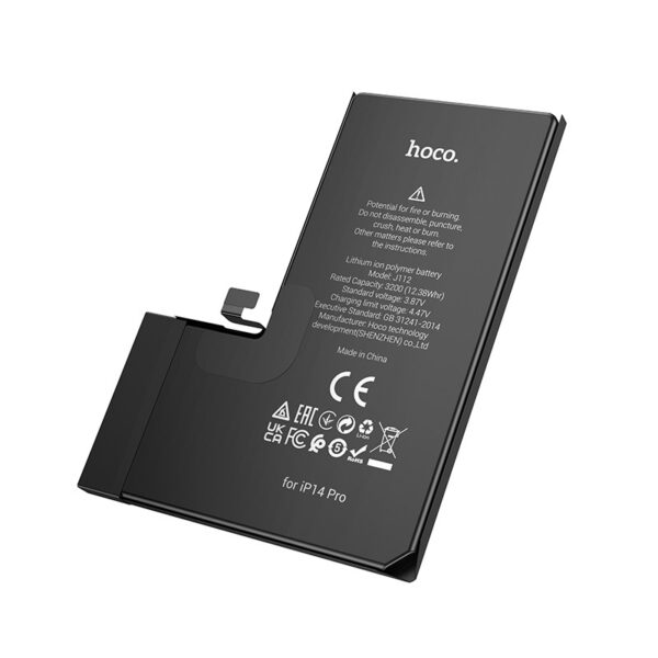 Μπαταρία Hoco J112 Zero Cycle Συμβατή με Apple iPhone 14 Pro 3200mAh Χωρίς Installation Warning