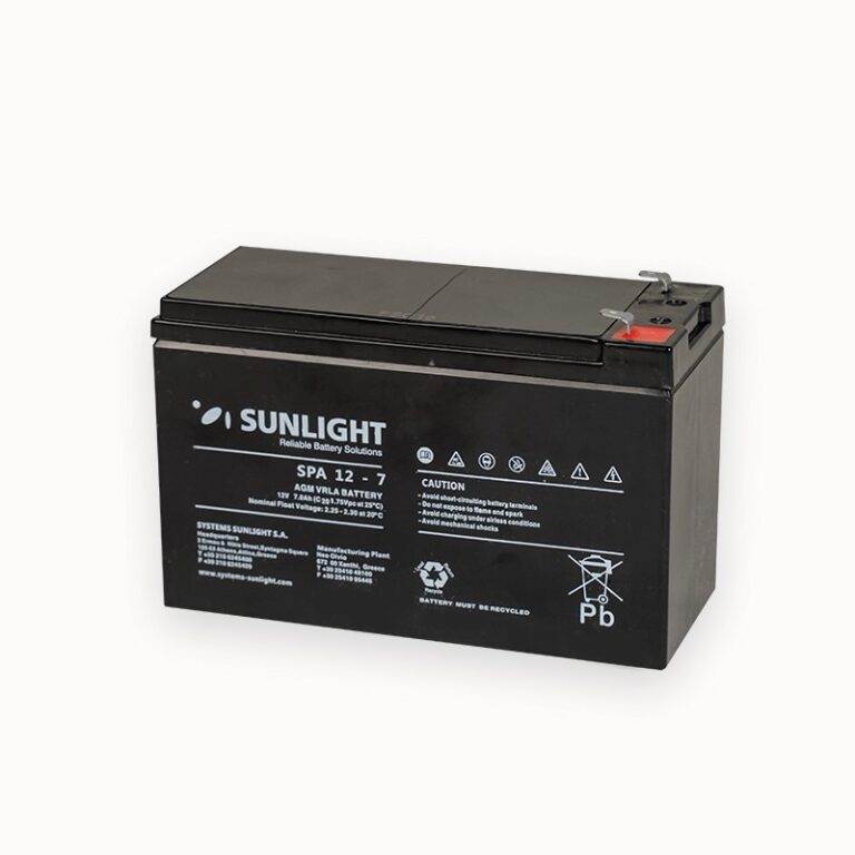 Μπαταρία Sunlight VRLA AGM (12V 7Ah) 2.05kg 151mm x 65mm x 94mm