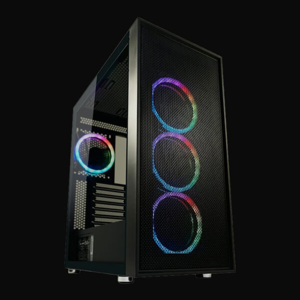 Case LC-Power Gaming 802B Black Wanderer X Midi ARGB Tempered Glass