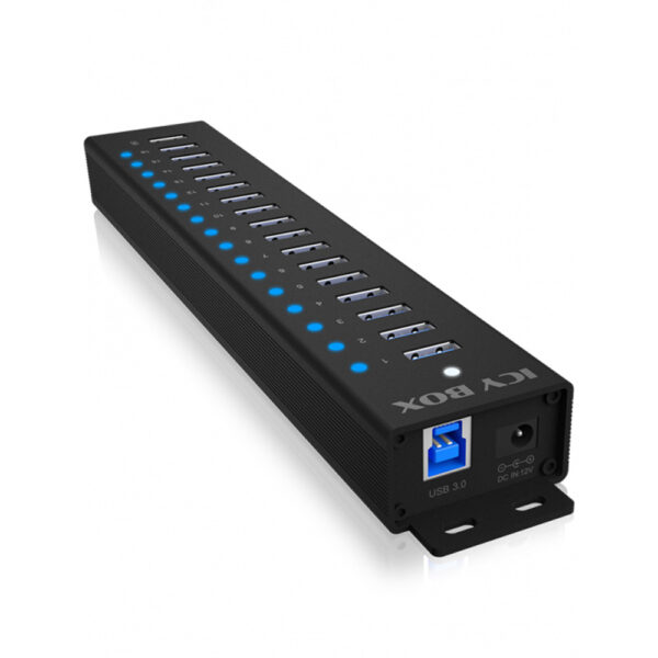 ICY BOX 17-PORT USB 3.2 HUB BLACK