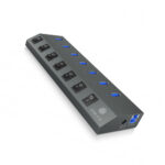 ICY BOX 7-PORT USB3.2 ALUMINIUM HUB WITH INDIVIDUAL ON/OFF SWITCHES