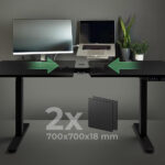 MOTORISED DESK INCL. SPILLED DESKTOP 140x170CM AND DIGITAL MEMORY TOUCH PANEL