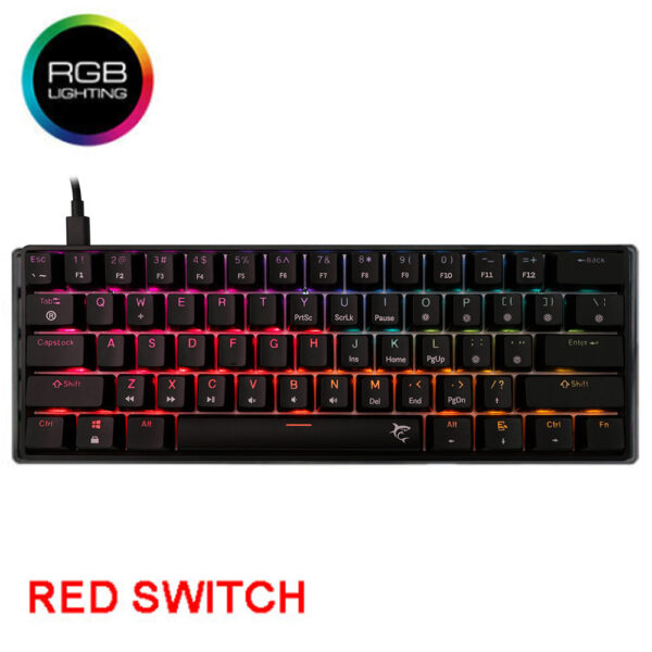 WHITE SHARK MECHANICAL KEYBOARD RED SWITCH GK-004111 BLACK