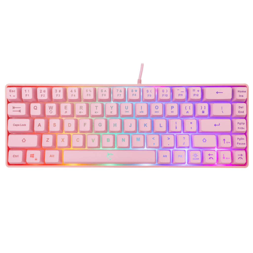 WHITE SHARK RGB GAMING MEMBRANE KEYBOARD RONIN PINK