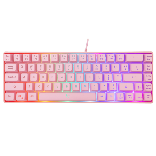 WHITE SHARK RGB GAMING MEMBRANE KEYBOARD RONIN PINK