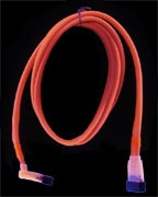 Καλώδιο Revoltec SATA Γωνιακό Braided Red 1m