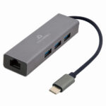 GEMBIRD TYPE-C GIGABIT NETWORK ADAPTER WITH 3-PORT USB3.1 HUB