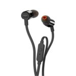 Hands Free JBL Tune 110 In-ear 3.5mm Pure Bass Sound 9mm με Μικρόφωνο και Πλακέ Καλώδιο JBLT110BK Μαύρο