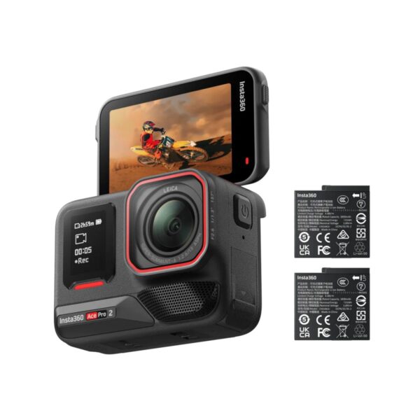 Insta360 Ace Pro 2 (Dual Battery Bundle) Action Camera 8k - Dual AI Chip