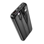 LAMTECH ULTRA-THIN POWERBANK WITH TYPE-C & LIGHTNING CABLES 10000mAh 22.5W BLACK