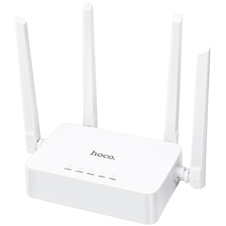 Wifi Router Hoco DQ04 300Mbps 4x5dBi 2.4GHz Λευκό