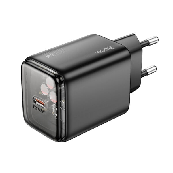 Φορτιστής Ταξιδίου Hoco N54 Monsoon USB-C 45W  Μαύρος