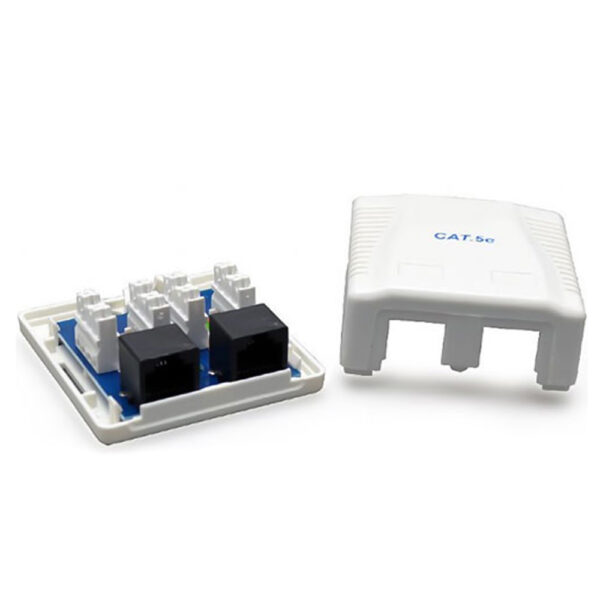 CABLEXPERT CAT5E UTP 2-PORT SURFACE MOUNT BOX