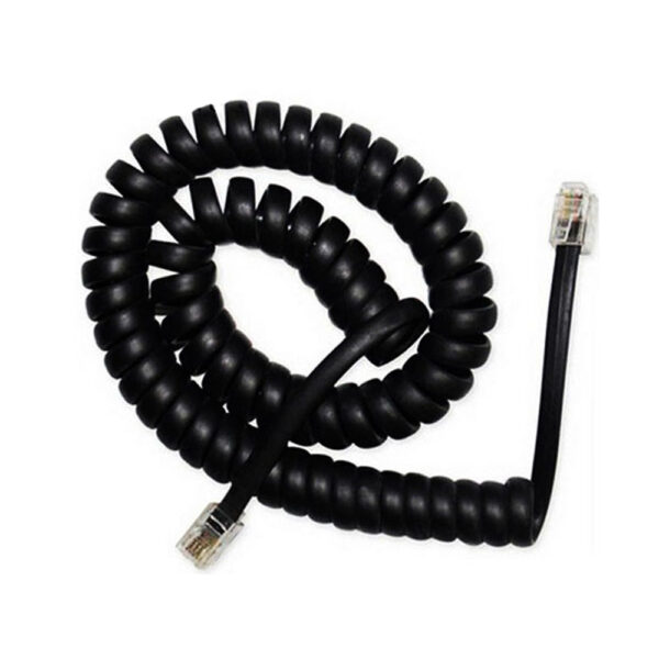 CABLEXPERT TELEPHONE HANDSET SPIRAL CORD RJ10 (4P4C) 2m BLACK