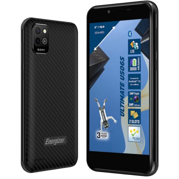 Energizer ULTIMATE U506S 2GB/32GB Dual Sim 4G 5" Android 3000mAh Bluetooth Camera Μαύρο 3 Χρόνια Εγγύηση