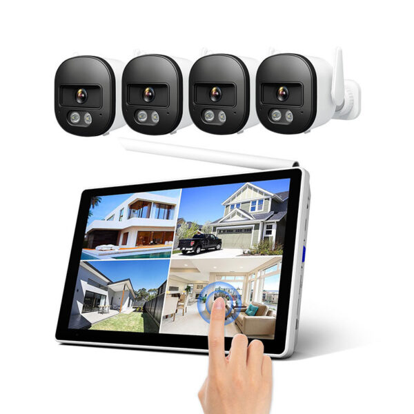 SRIHOME 5MP HD WIRELESS NVR WITH 4 IP CAMERAS & TOUCH SCREEN