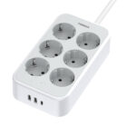 TESSAN 9 IN 1 POWER STRIP 25W 6xSCHUKO