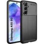 Θήκη Ancus AutoFocus Carbon Fiber για Samsung SM-A556 Galaxy A55 5G Μαύρη