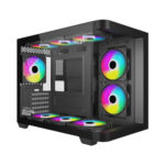 ARMAGGEDDON MICRO ATX STEEL PC CASE AQUARON X-CURVE 285 FULLY BLACK