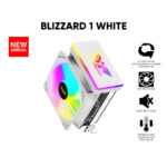 ARMAGGEDDON RGB SILENT 9CM CPU COOLING FAN 2 HEAT PIPES WHITE