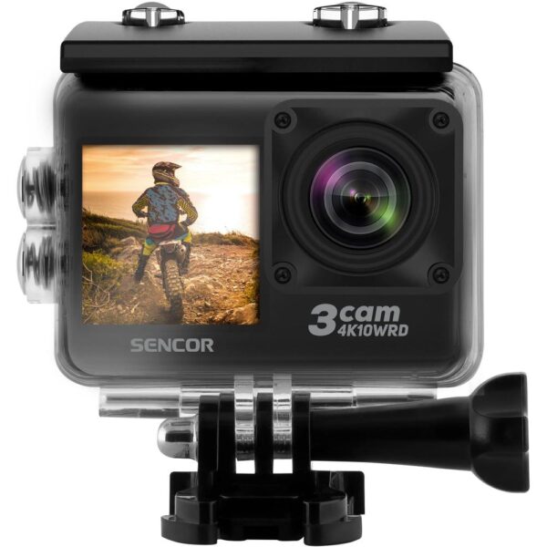 Action Camera Sencor 3CAM 4K10WRD 4k 30Fps 750 mAh 2" και 1.3" TFT Οθόνες  και Αδιάβροχη Θήκη