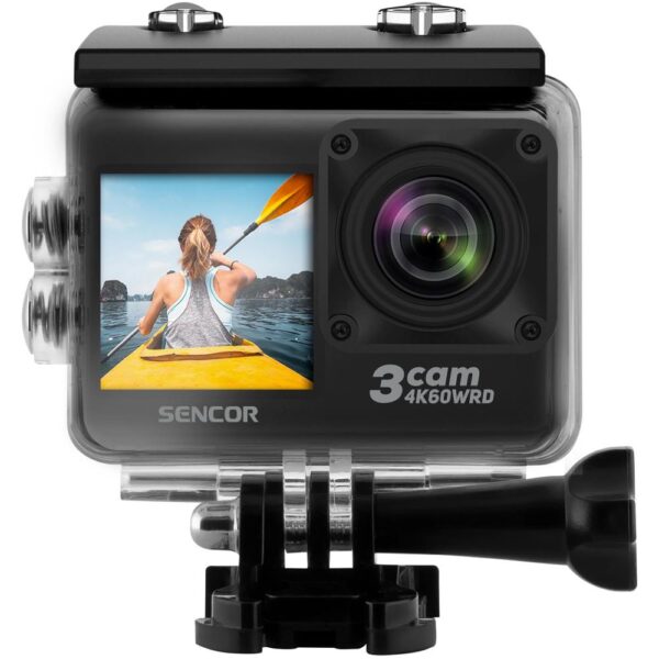 Action Camera Sencor 3CAM 4K60WRD 5k 30Fps 750 mAh 2" και 1.3" TFT Οθόνες  και Αδιάβροχη Θήκη