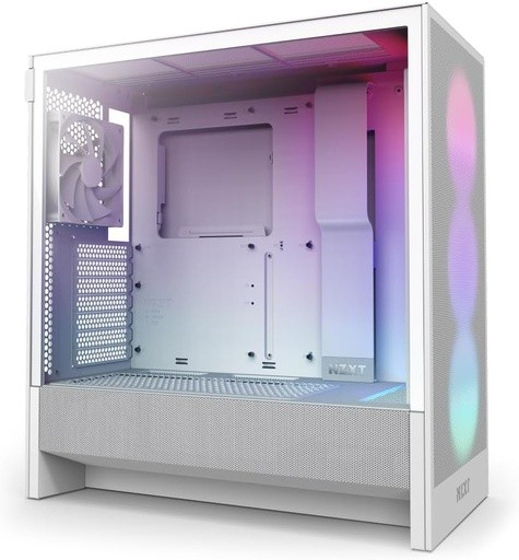 Case NZXT H5 Flow Midi with RGB Fans White