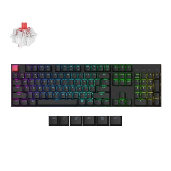 Keychron K10 V2 (K10X-B1) QMK Wireless Mechanical Keyboard Red Switch RGB 100% US Layout