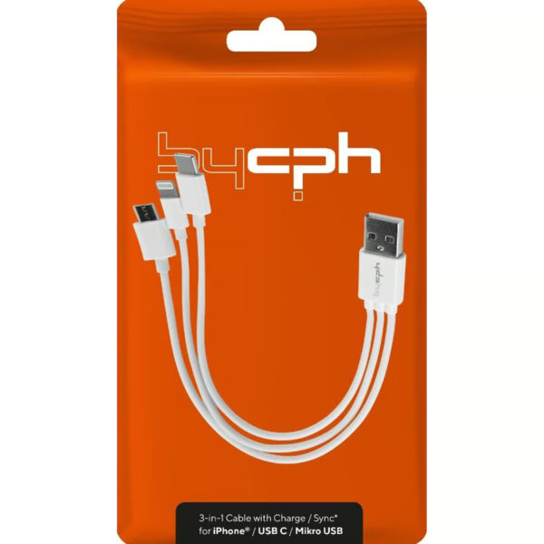 Καλώδιο σύνδεσης Leki Orange Concept 3 σε 1 USB σε Micro-USB