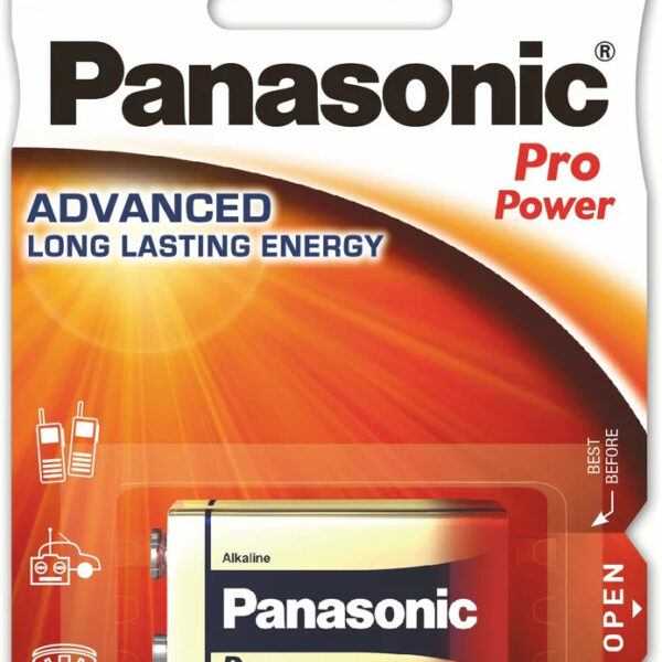 Μπαταρία Αλκαλική Panasonic Alcaline Pro Power 6LR61 9V Τεμ. 1