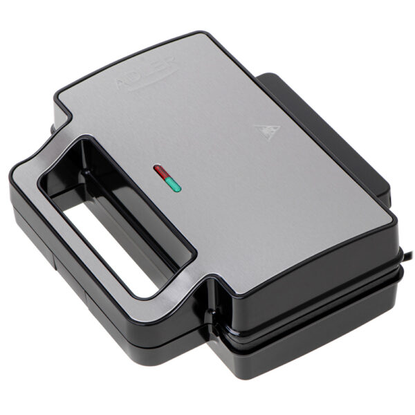 ADLER 2-IN-1 SANDWICH MAKER 1400W BLACK/SILVER