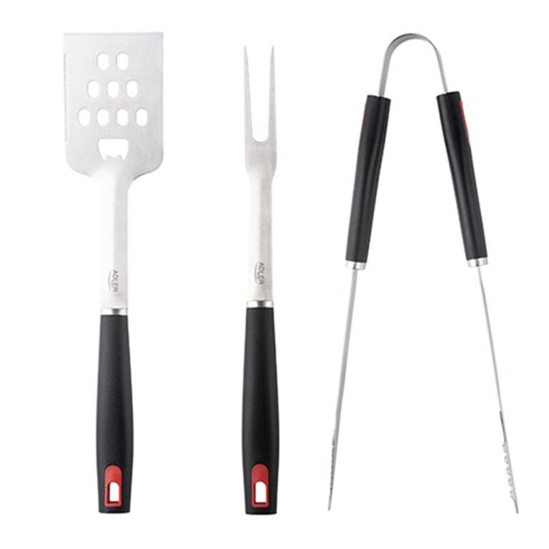 ADLER GRILL UTENSIL SET - STAINLESS STEEL WITH CARRYING CASE