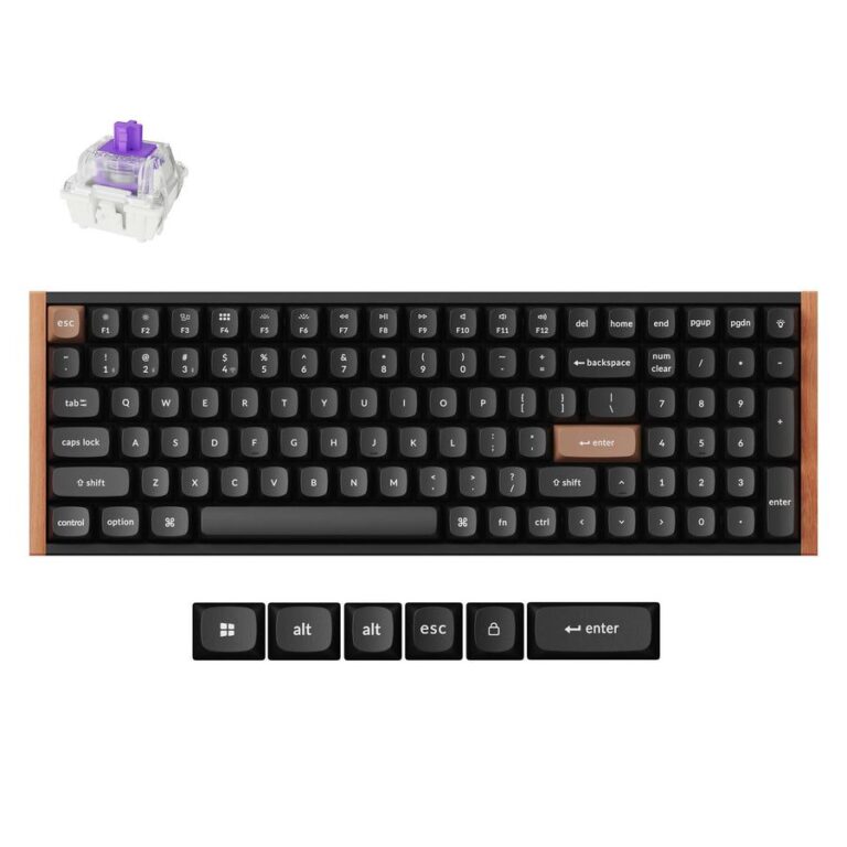 Keychron K4 HE (K4H-F1) Special Wood Edition Wireless Magnetic Hall Effect RGB Keyboard 96% US