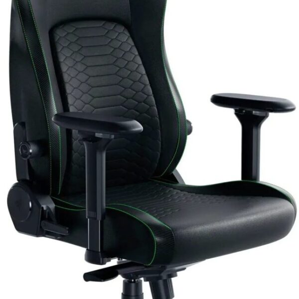 Razer ISKUR V2 Green - Leather Gaming Chair - Lumbar Support - Memory Foam Head Cushion