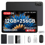 BLACKVIEW OCTA-CORE TABLET 12' (12GB+256GB) MEGA 2 SET 4G ANDROID 15  GREY
