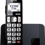 Ασύρματο Ψηφιακό Τηλέφωνο Panasonic KX-TGE250 EU με Πλήκτρο Αποκλεισμού Κλήσεων και Ανοιχτή Ακρόαση Μαύρο