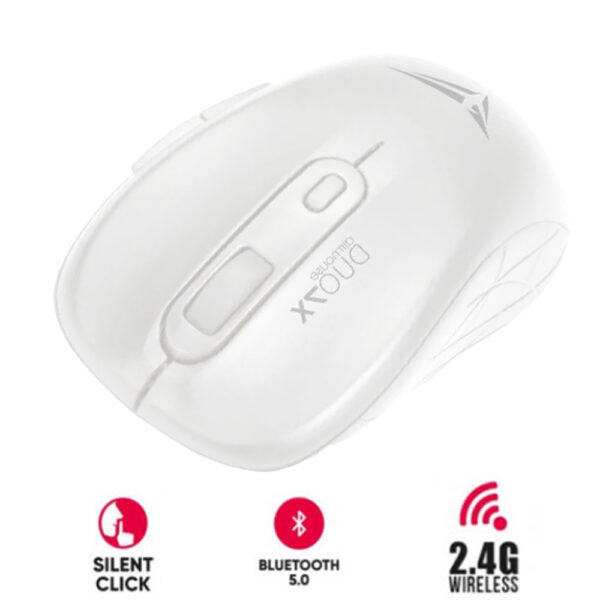 ALCATROZ SILENT AIRMOUSE DUO 7X WIRELESS/BT MOUSE WHITE