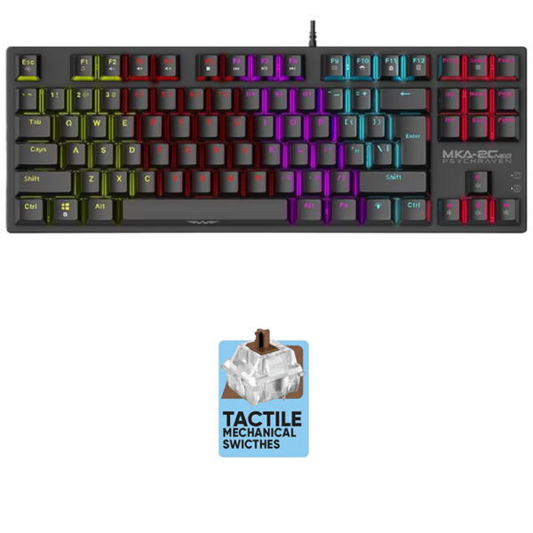 ARMAGGEDDON MECHANICAL KEYBOARD MKA-2C NEO BLACK TACTILE  BROWN SWITCH