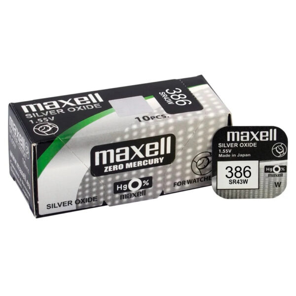 Buttoncell Maxell 386/SR43W/SR43 Τεμ. 1