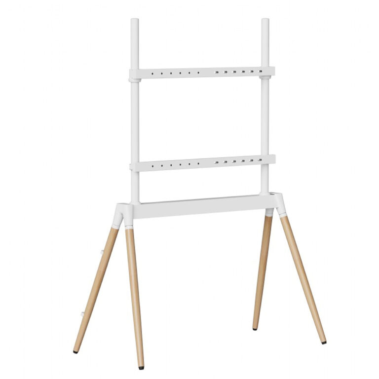 GEMBIRD TV FLOOR STAND 55'-86' WHITE/WOOD MAX VESA 600x400