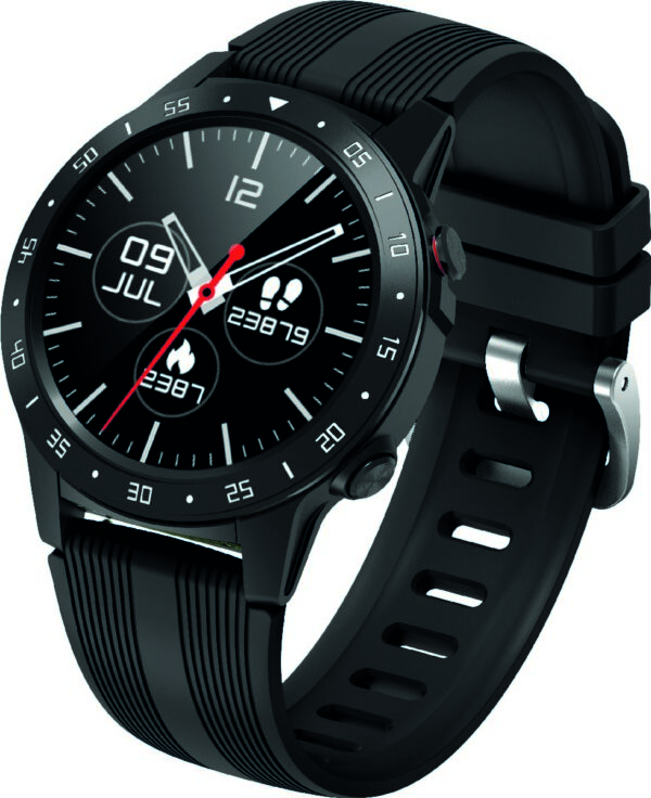 Maxcom Smartwatch FitGo FW37 Argon IP68 320mAh Μαύρο Silicon Band