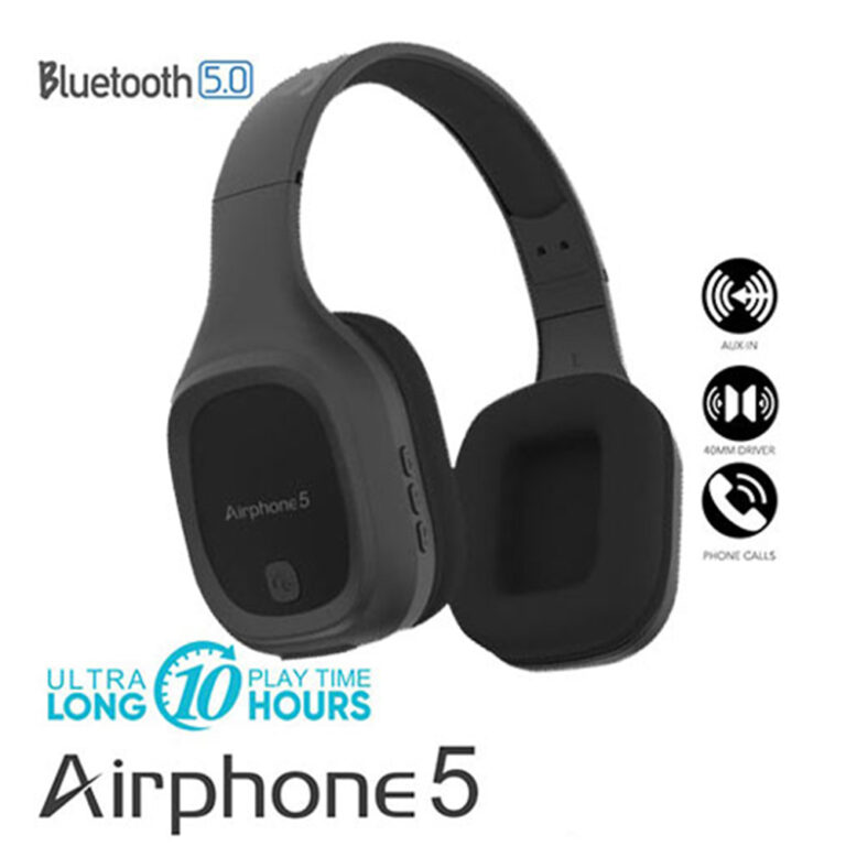 SONIC GEAR BLUETOOTH 5.0 HEADSET (2019) AIRPHONE 5 B.GUN METAL